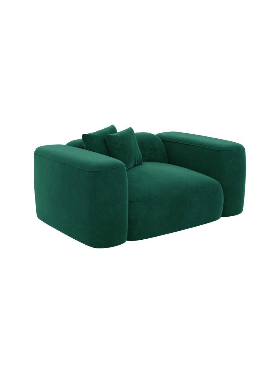 
Design Loungesessel „CLevante“ mit Samtbezug - Samtbezug Königsblau