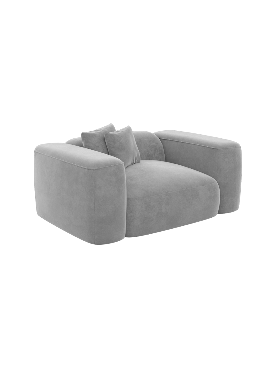 
Design Loungesessel „CLevante“ mit Samtbezug - Samtbezug Königsblau