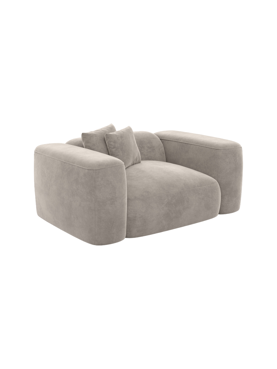 
Design Loungesessel „CLevante“ mit Samtbezug - Samtbezug Königsblau