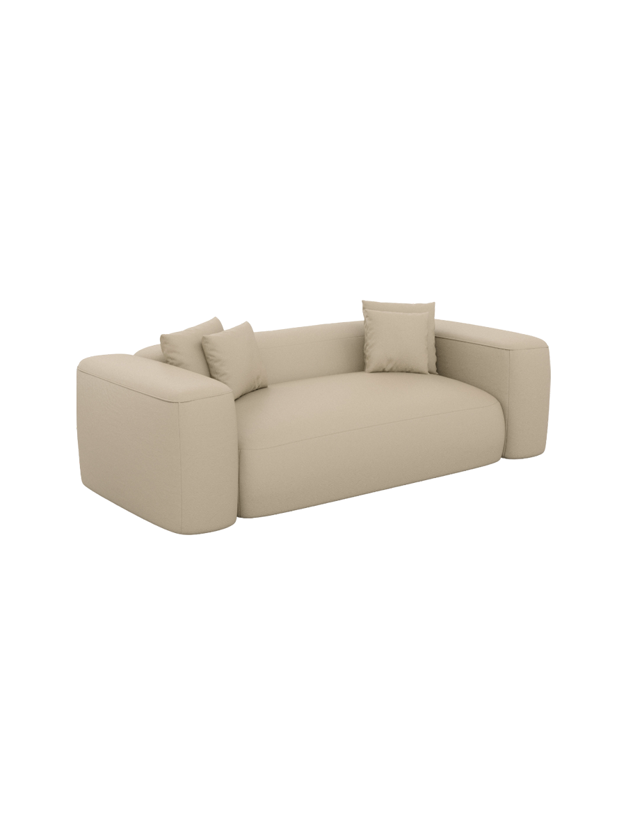
2-Sitzer Design Echtleder Sofa „CLevante“ - Echtleder Beige