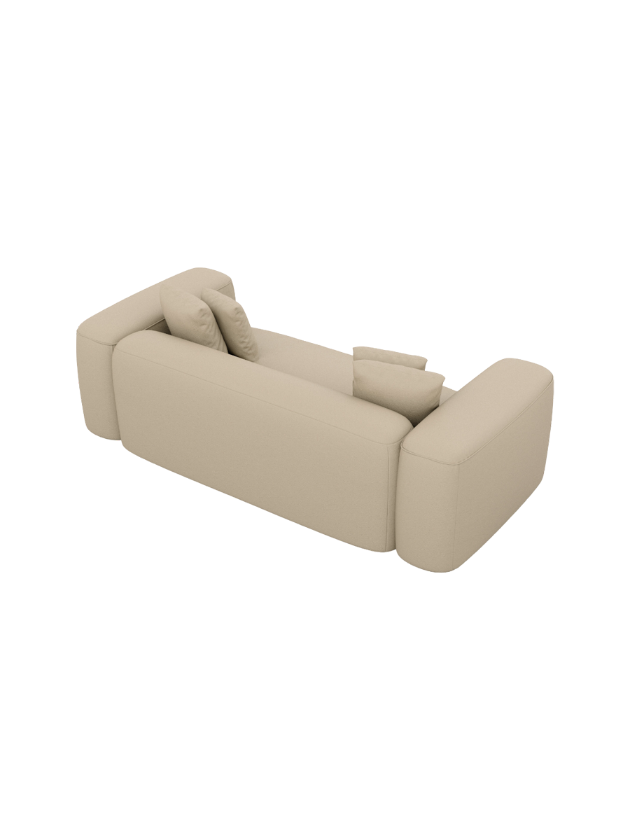 
2-Sitzer Design Echtleder Sofa „CLevante“ - Echtleder Beige