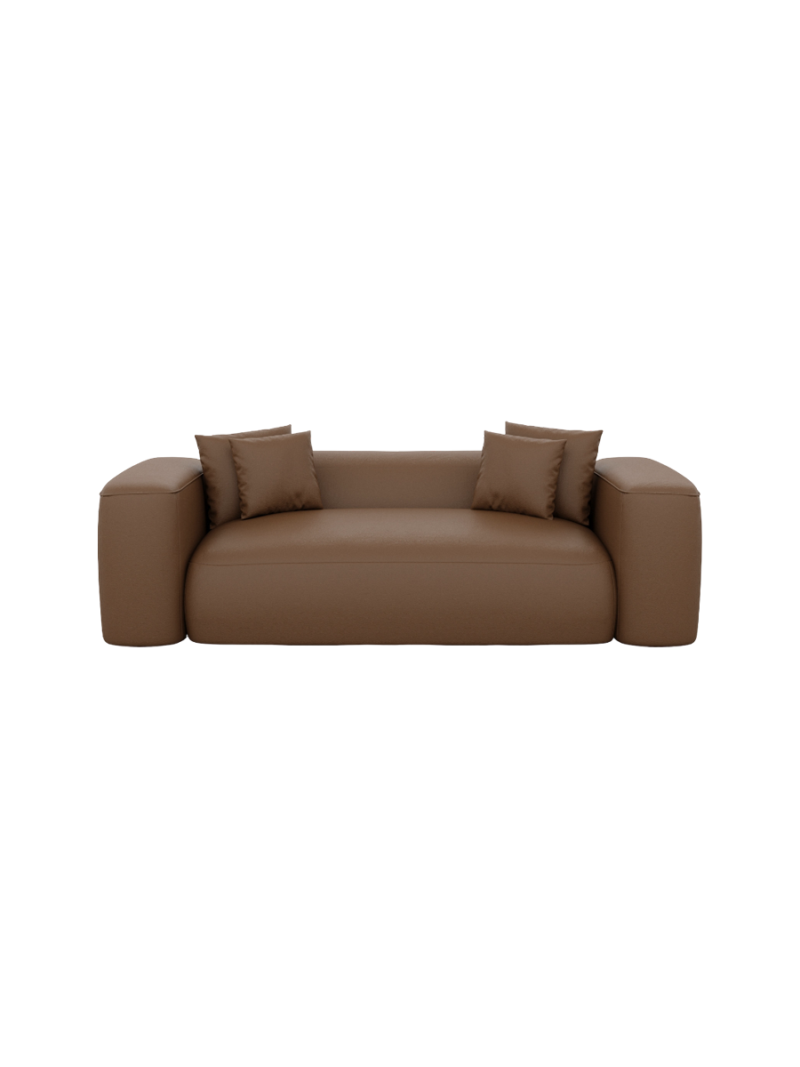 
2-Sitzer Design Echtleder Sofa „CLevante“ - Echtleder Beige