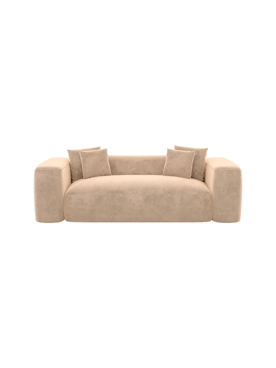 
2-Sitzer Design Sofa „CLevante“ mit Samtbezug - Samtbezug Königsblau