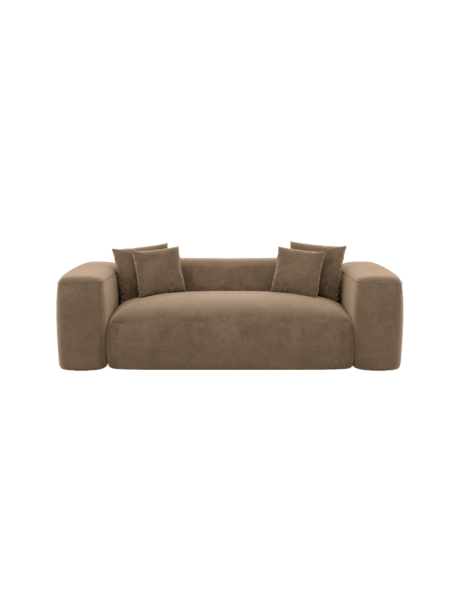 
2-Sitzer Design Sofa „CLevante“ mit Samtbezug - Samtbezug Königsblau