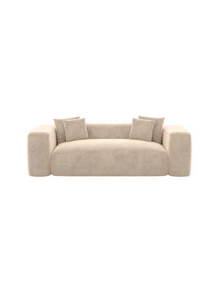 
2-Sitzer Design Sofa „CLevante“ mit Samtbezug - Samtbezug Königsblau