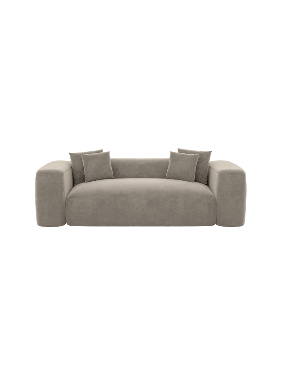 
2-Sitzer Design Sofa „CLevante“ mit Samtbezug - Samtbezug Königsblau