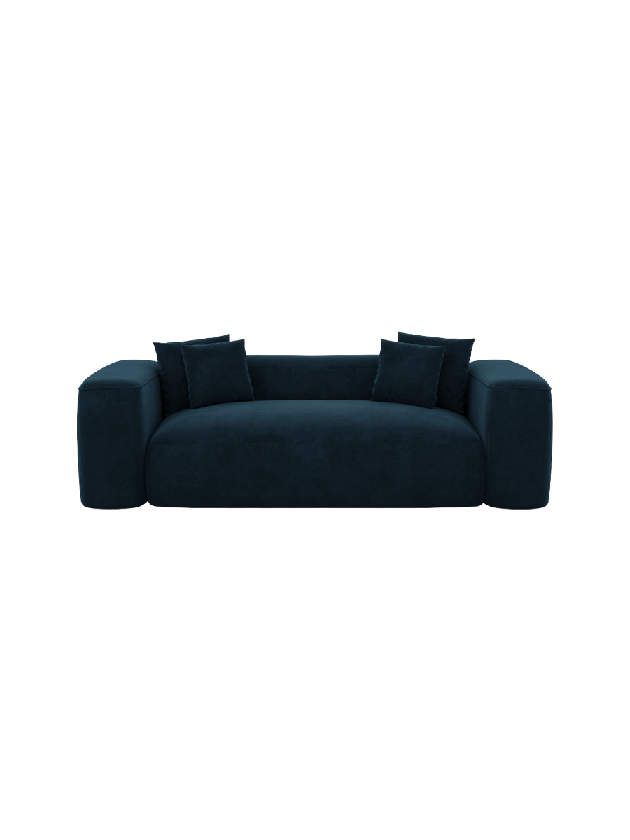 
2-Sitzer Design Sofa „CLevante“ mit Samtbezug - Samtbezug Königsblau