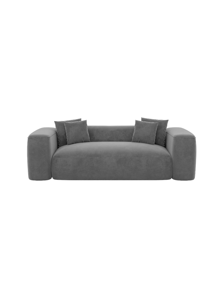 
2-Sitzer Design Sofa „CLevante“ mit Samtbezug - Samtbezug Königsblau