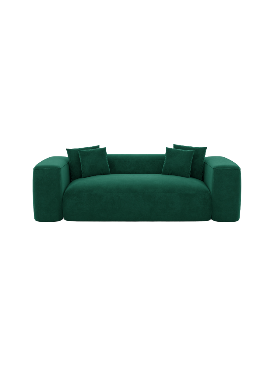 
2-Sitzer Design Sofa „CLevante“ mit Samtbezug - Samtbezug Königsblau
