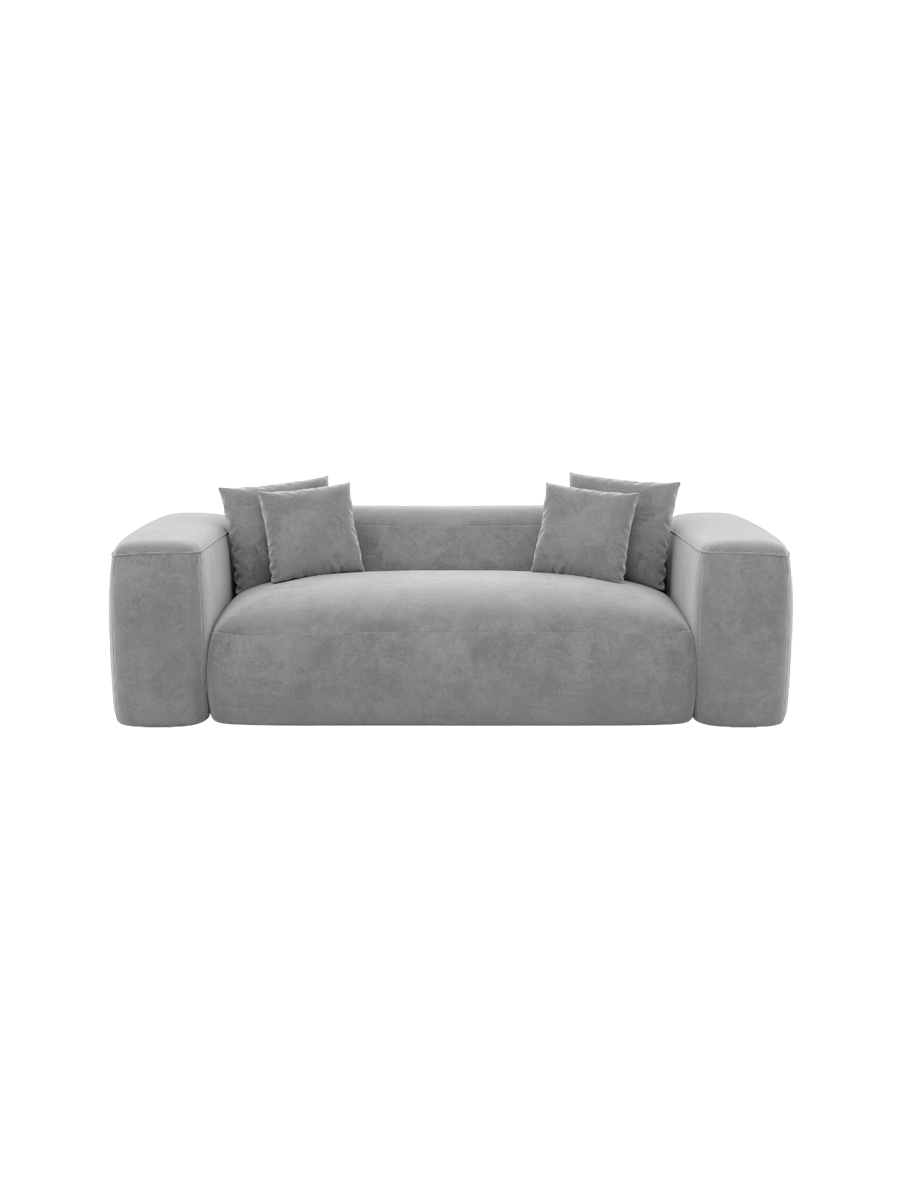 
2-Sitzer Design Sofa „CLevante“ mit Samtbezug - Samtbezug Königsblau