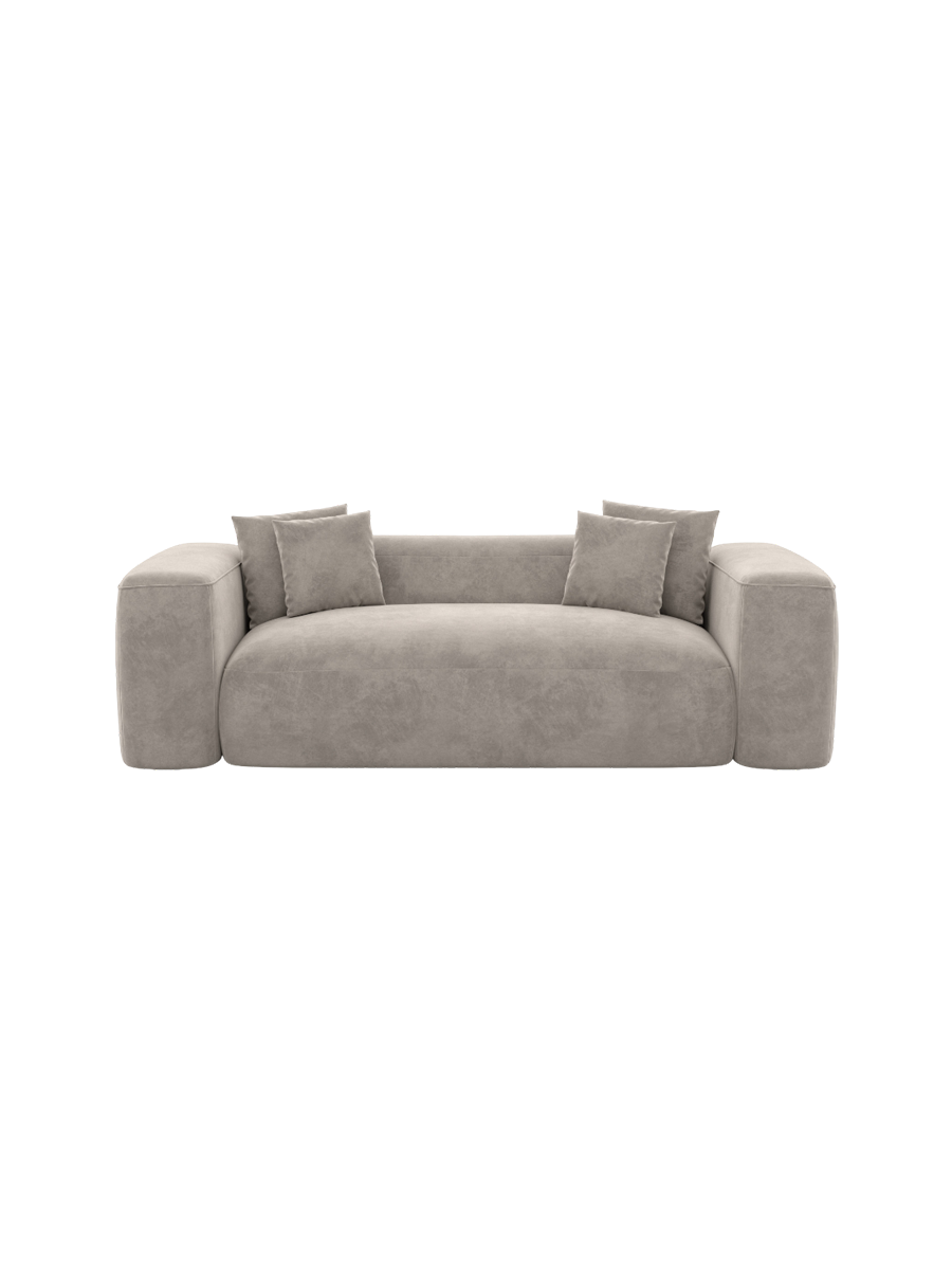 
2-Sitzer Design Sofa „CLevante“ mit Samtbezug - Samtbezug Königsblau