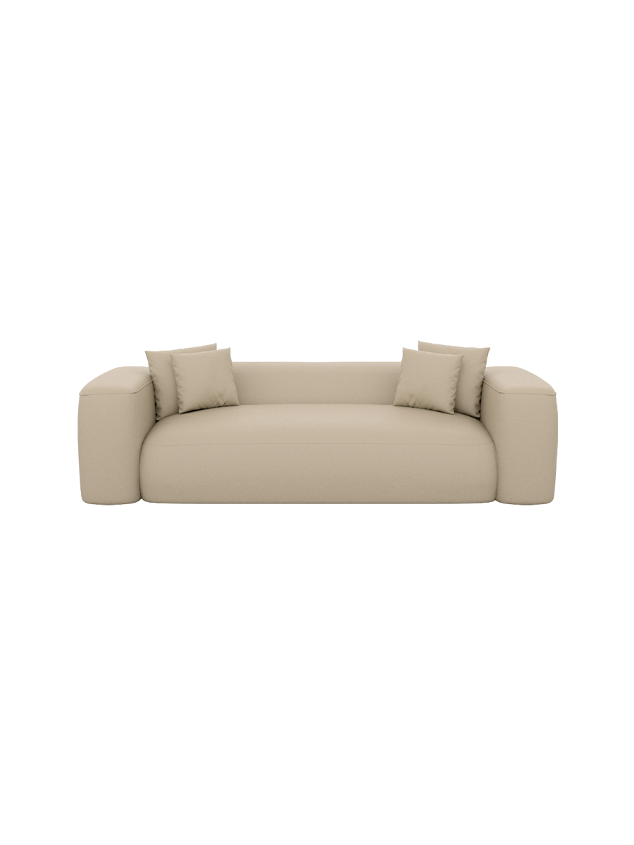 
3-Sitzer Design Echtleder Sofa „CLevante“ - Echtleder Beige