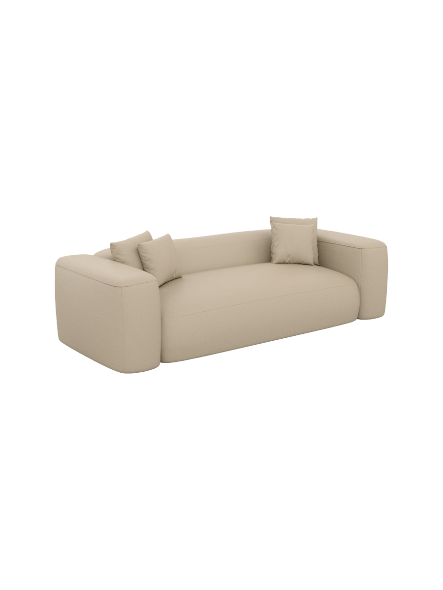 
3-Sitzer Design Echtleder Sofa „CLevante“ - Echtleder Beige