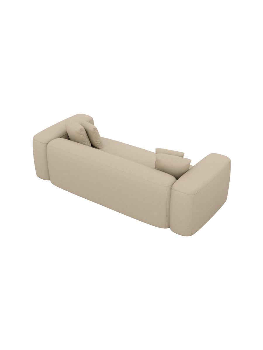 
3-Sitzer Design Echtleder Sofa „CLevante“ - Echtleder Beige