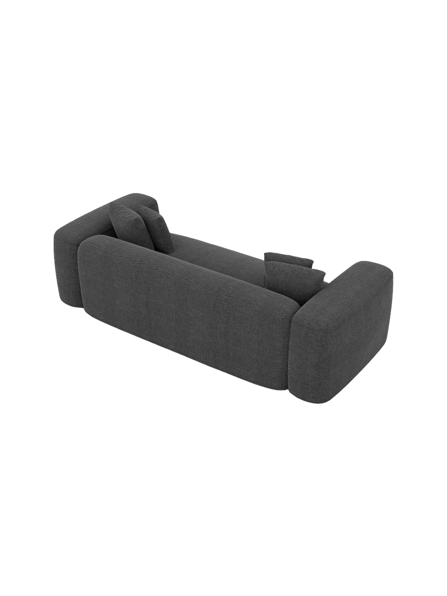 
3-Sitzer Design Sofa „CLevante“ mit Strukturstoff-Bezug - Strukturstoff Anthrazit