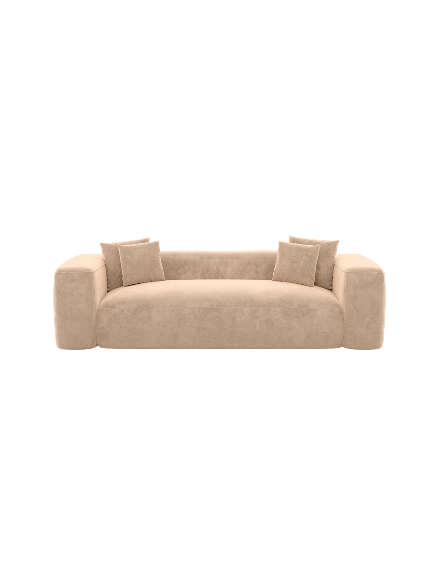 
3-Sitzer Design Sofa „CLevante“ mit Samtbezug - Samtbezug Königsblau