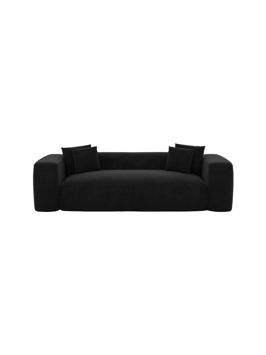 
3-Sitzer Design Sofa „CLevante“ mit Samtbezug - Samtbezug Königsblau