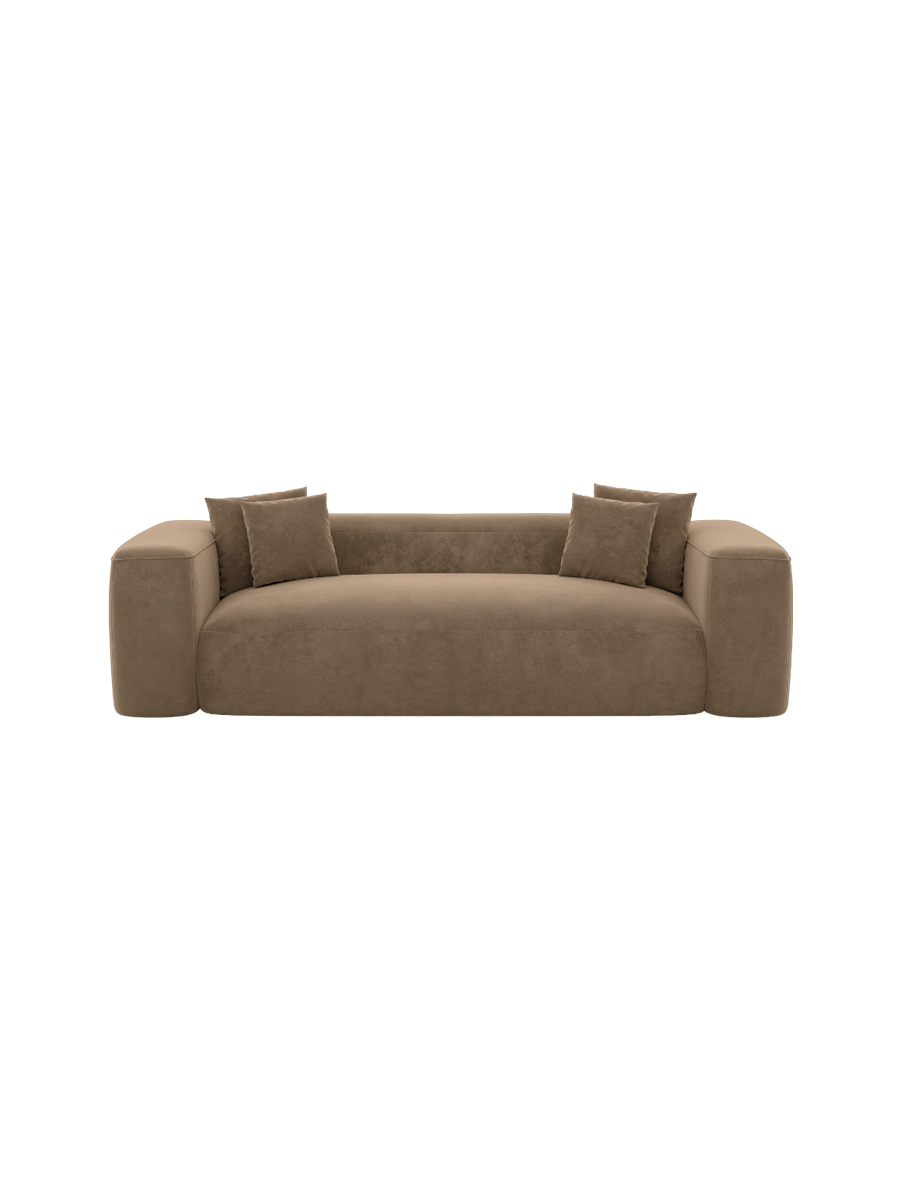 
3-Sitzer Design Sofa „CLevante“ mit Samtbezug - Samtbezug Königsblau