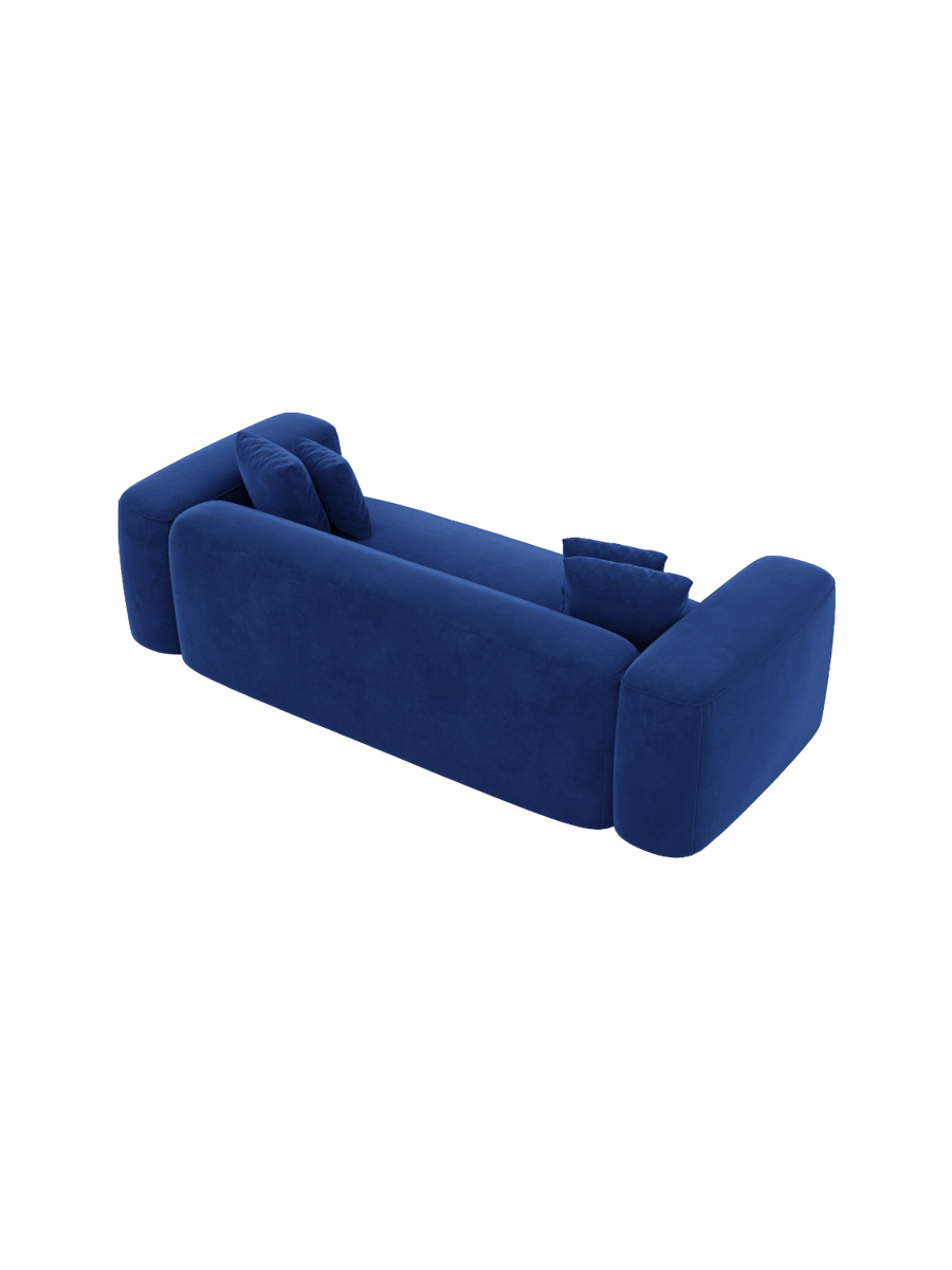 
3-Sitzer Design Sofa „CLevante“ mit Samtbezug - Samtbezug Königsblau