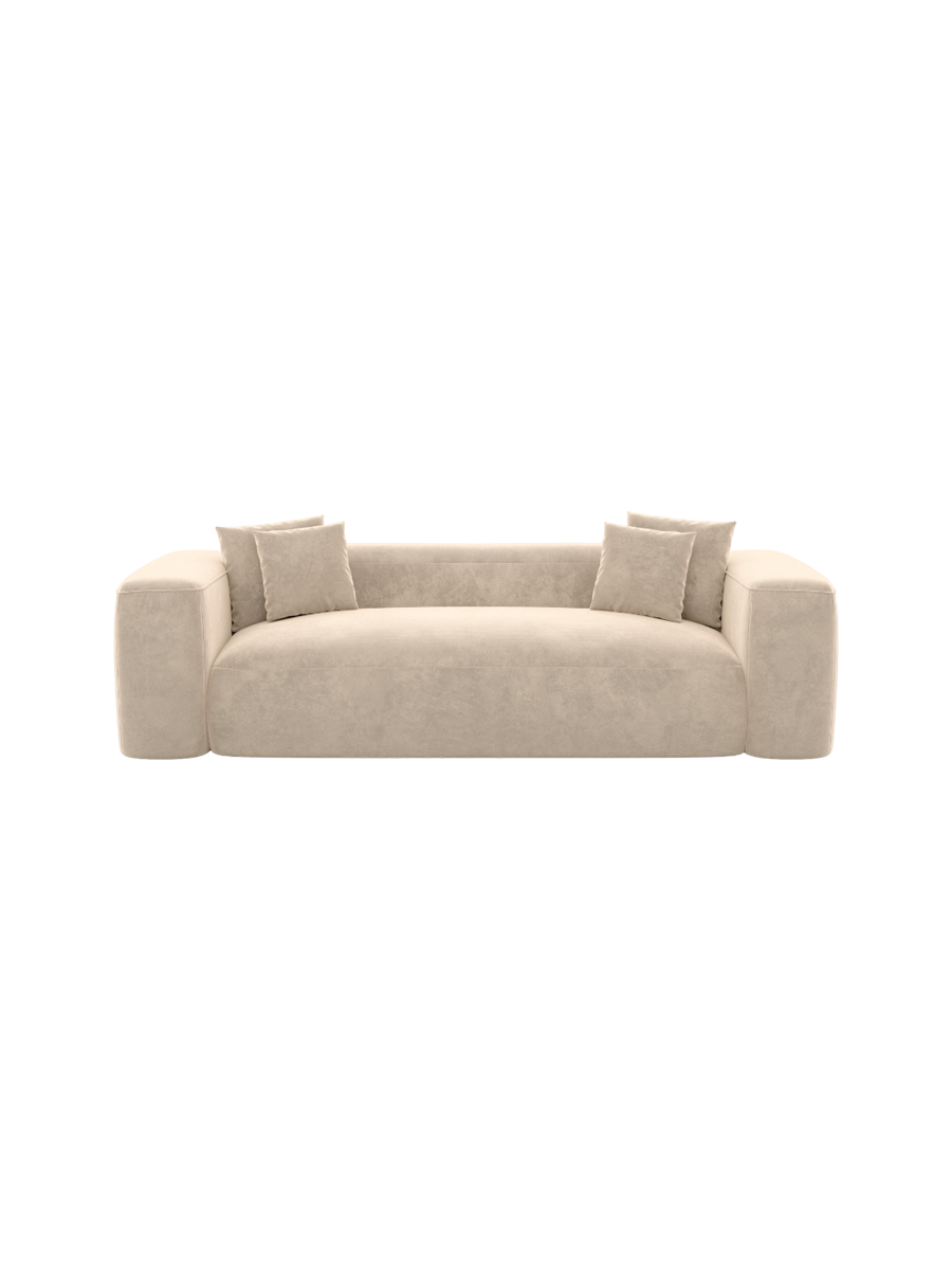 
3-Sitzer Design Sofa „CLevante“ mit Samtbezug - Samtbezug Königsblau