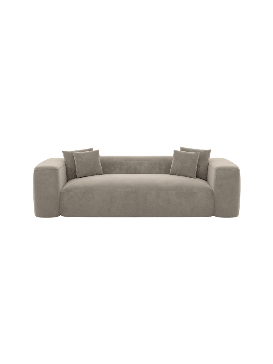 
3-Sitzer Design Sofa „CLevante“ mit Samtbezug - Samtbezug Königsblau