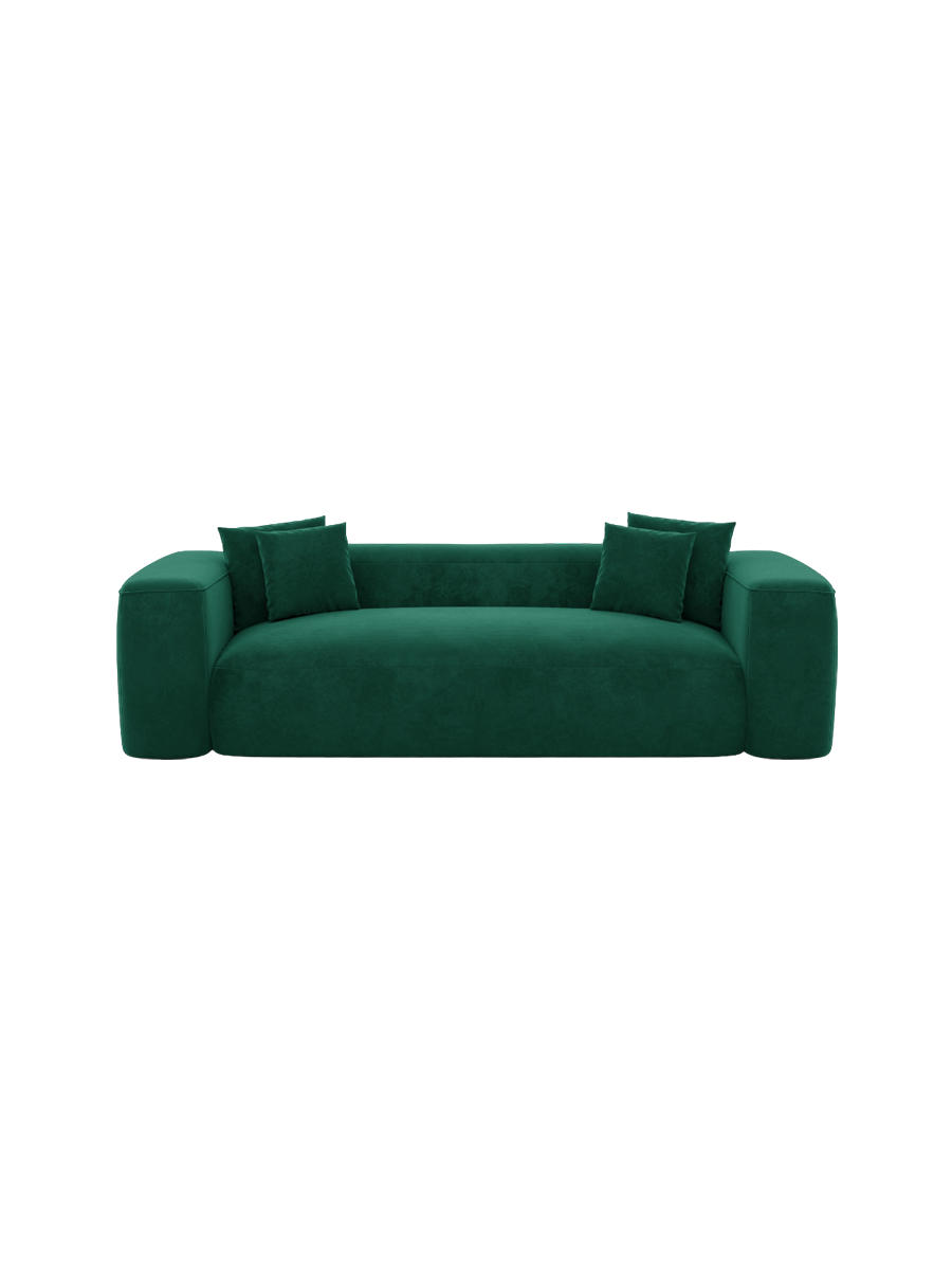 
3-Sitzer Design Sofa „CLevante“ mit Samtbezug - Samtbezug Königsblau