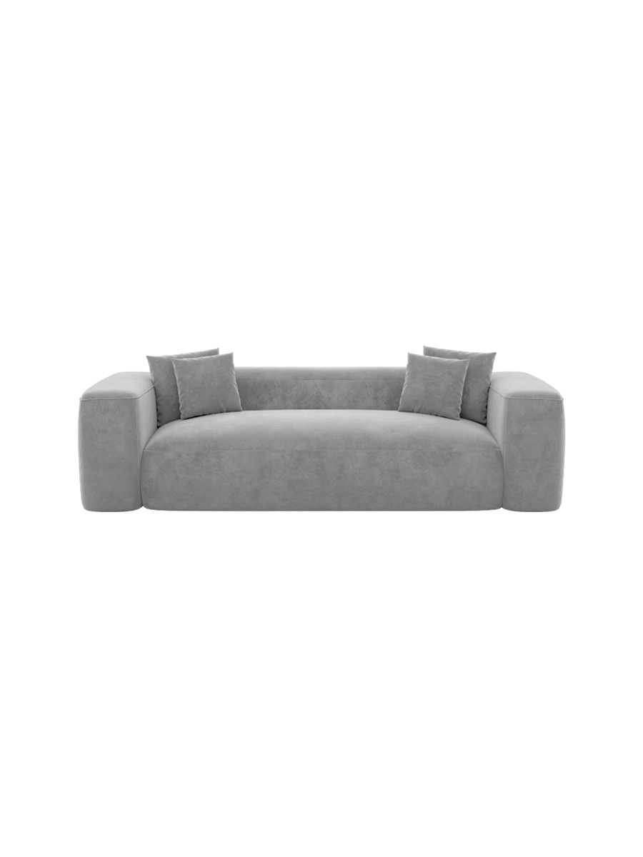 
3-Sitzer Design Sofa „CLevante“ mit Samtbezug - Samtbezug Königsblau