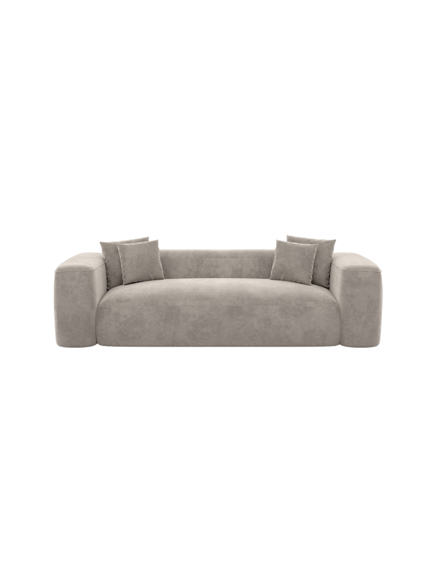 
3-Sitzer Design Sofa „CLevante“ mit Samtbezug - Samtbezug Königsblau