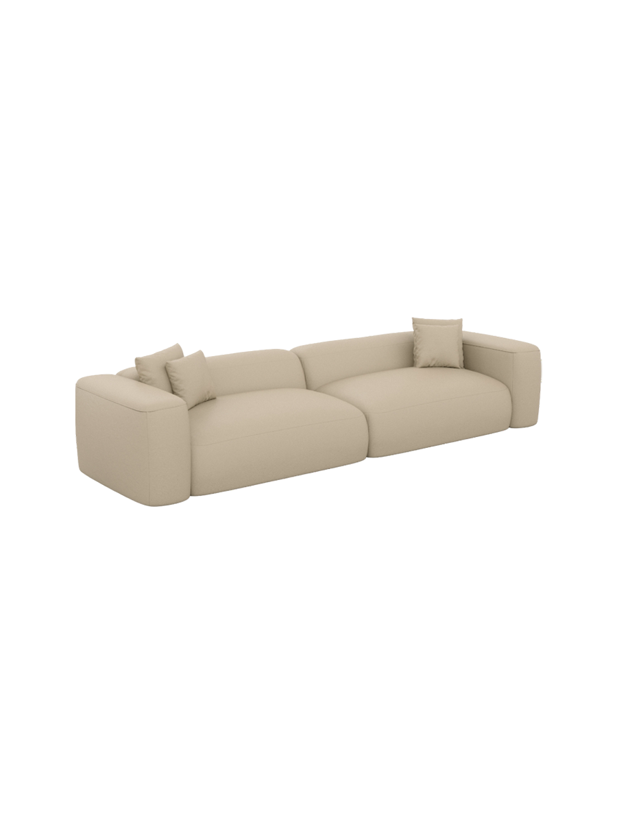 
4-Sitzer Design Echtleder Sofa „CLevante“ - Echtleder Beige