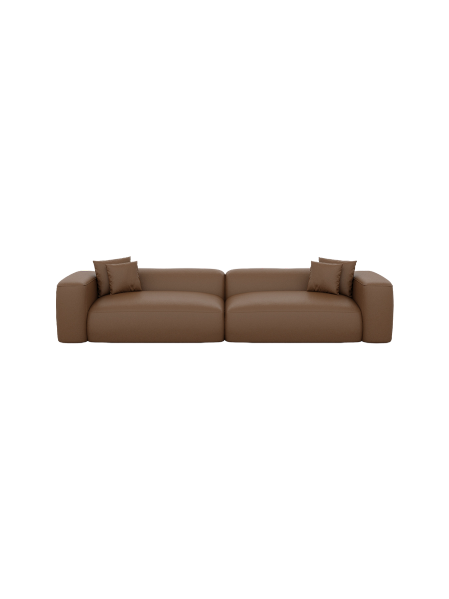 
4-Sitzer Design Echtleder Sofa „CLevante“ - Echtleder Beige