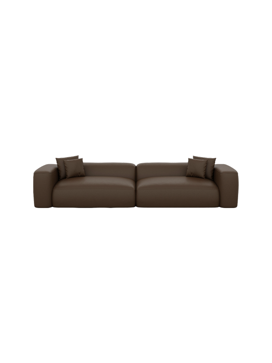 
4-Sitzer Design Echtleder Sofa „CLevante“ - Echtleder Beige