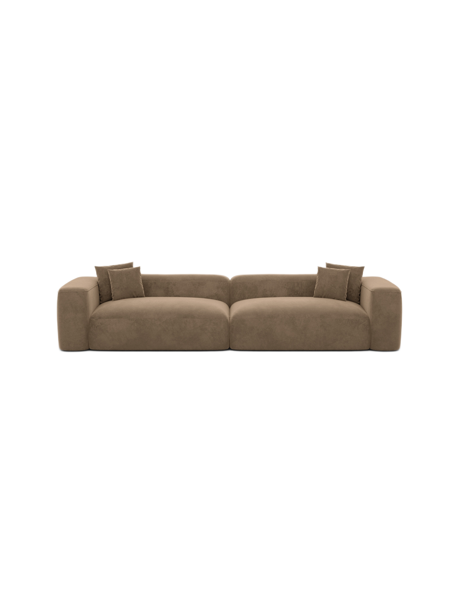 
4-Sitzer Design Sofa „CLevante“ mit Samtbezug - Samtbezug Königsblau
