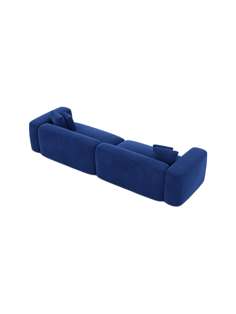 
4-Sitzer Design Sofa „CLevante“ mit Samtbezug - Samtbezug Königsblau