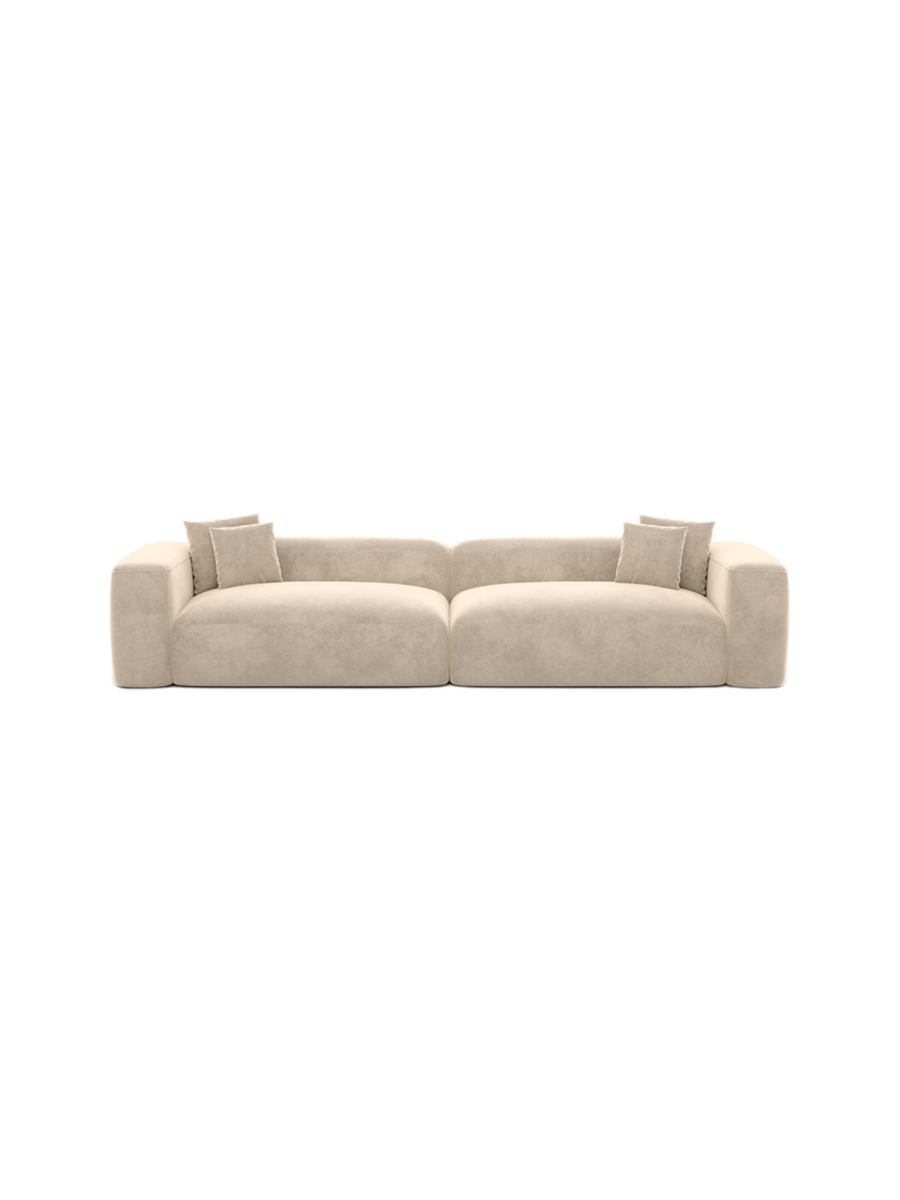 
4-Sitzer Design Sofa „CLevante“ mit Samtbezug - Samtbezug Königsblau