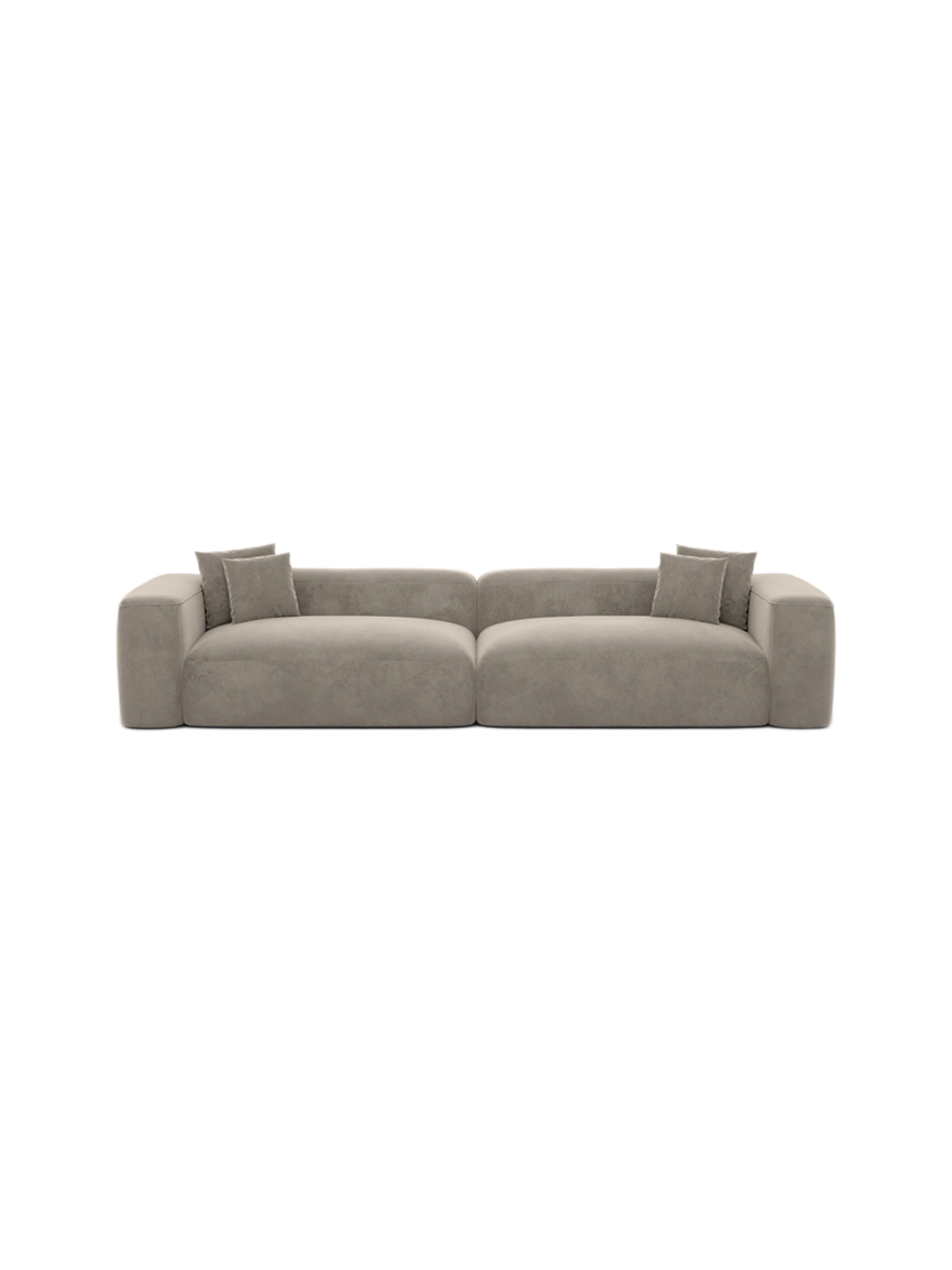 
4-Sitzer Design Sofa „CLevante“ mit Samtbezug - Samtbezug Königsblau
