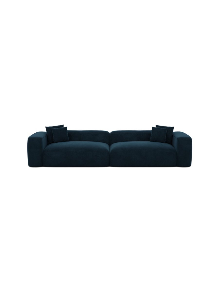 
4-Sitzer Design Sofa „CLevante“ mit Samtbezug - Samtbezug Königsblau