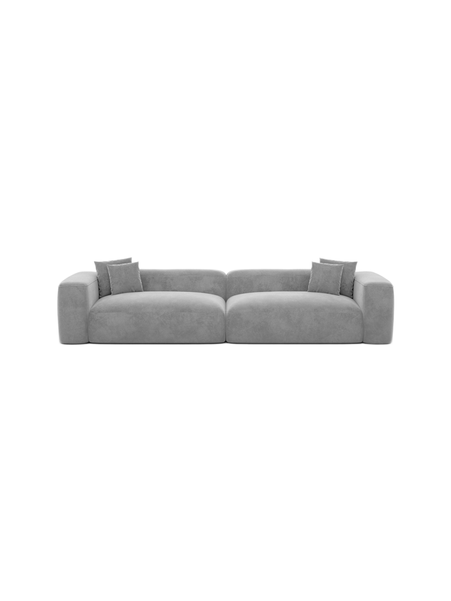 
4-Sitzer Design Sofa „CLevante“ mit Samtbezug - Samtbezug Königsblau
