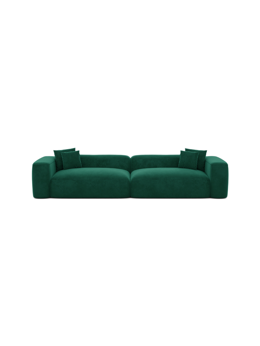 
4-Sitzer Design Sofa „CLevante“ mit Samtbezug - Samtbezug Königsblau