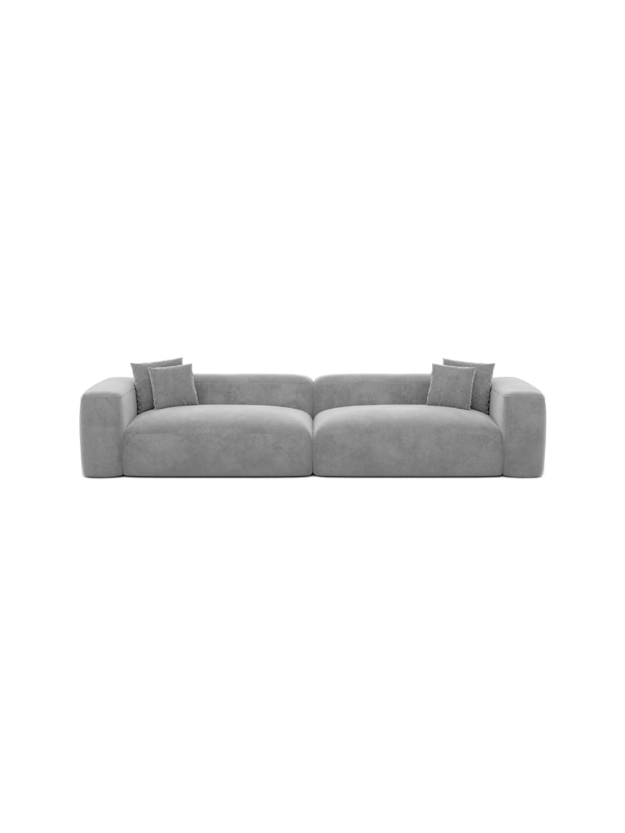 
4-Sitzer Design Sofa „CLevante“ mit Samtbezug - Samtbezug Königsblau