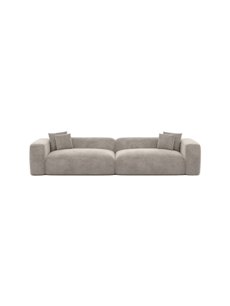
4-Sitzer Design Sofa „CLevante“ mit Samtbezug - Samtbezug Königsblau