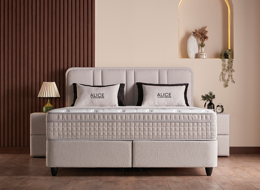 
Premium Box Spring Bed "Alice" incl. Mattress & Topper - Without accessories / Mattress size: 140 x 200 cm
