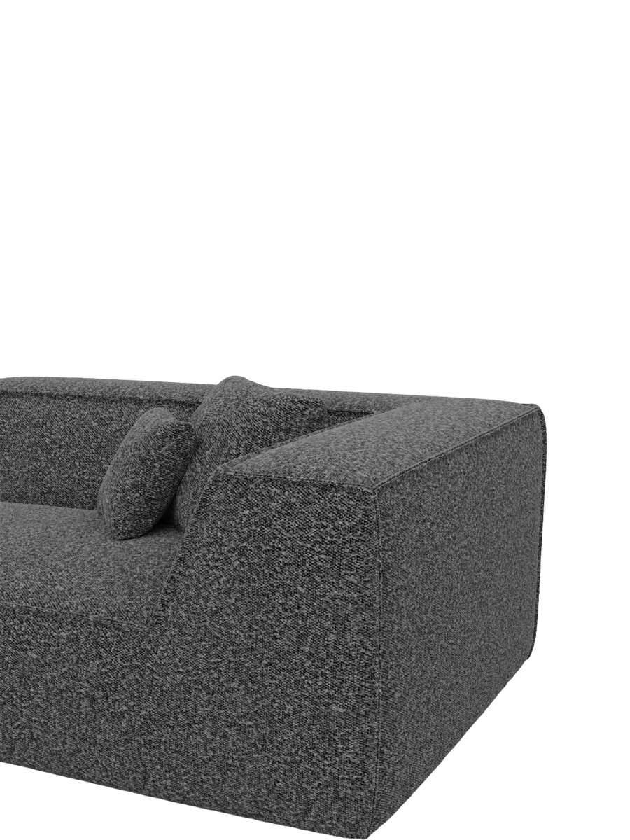 
5-Sitzer Design Ecksofa „Lorenza“ mit Bouclé-Bezug - Bouclé Graphit