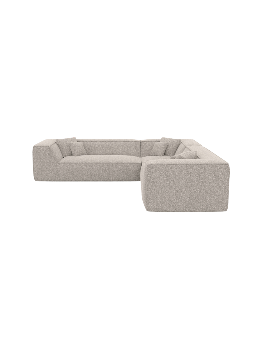 
5-Sitzer Design Ecksofa „Lorenza“ mit Bouclé-Bezug - Bouclé Graphit