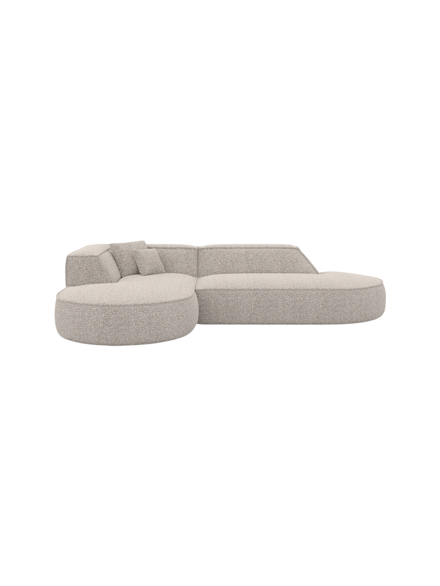 
4-Sitzer Design Ecksofa „Lorenza Lounge“ mit Bouclé-Bezug - Bouclé Graphit / Eckteil links