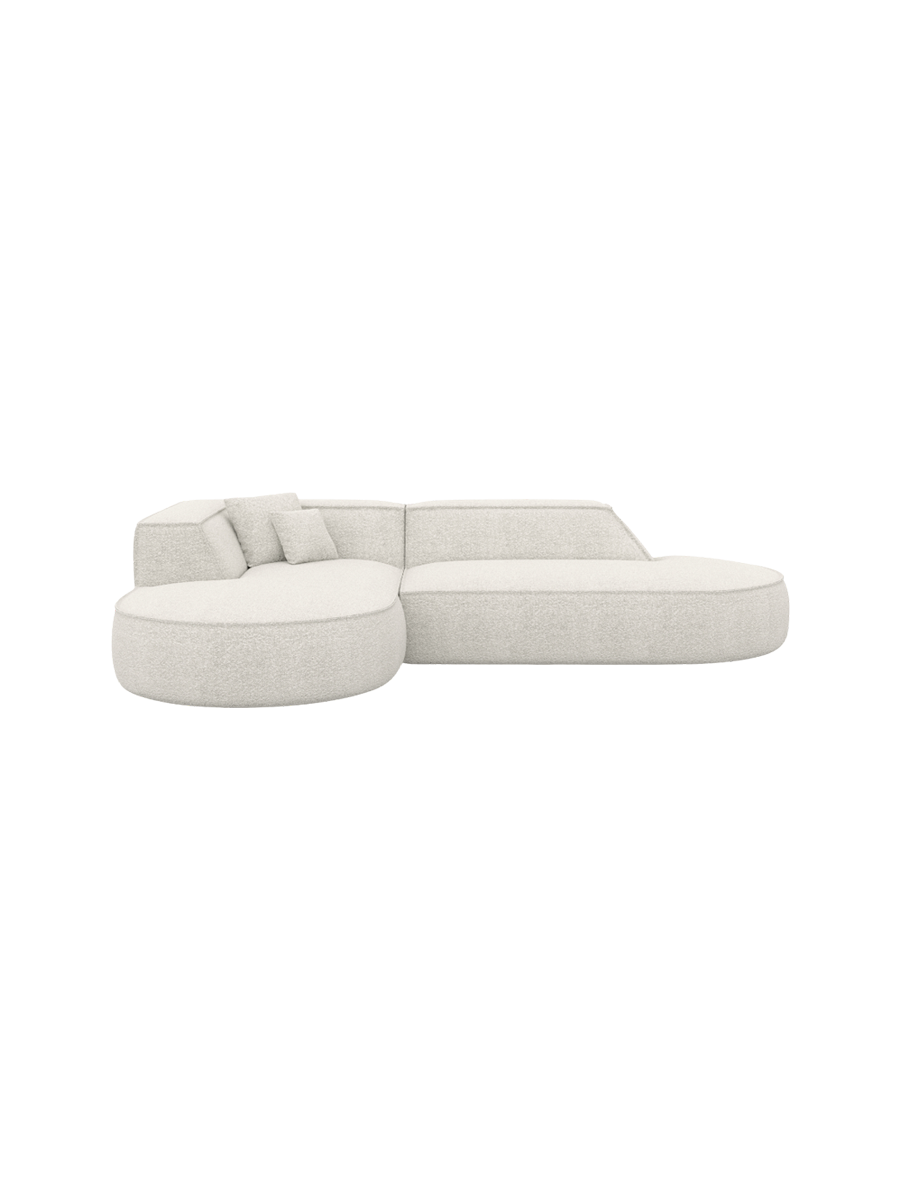 
4-Sitzer Design Ecksofa „Lorenza Lounge“ mit Bouclé-Bezug - Bouclé Graphit / Eckteil links