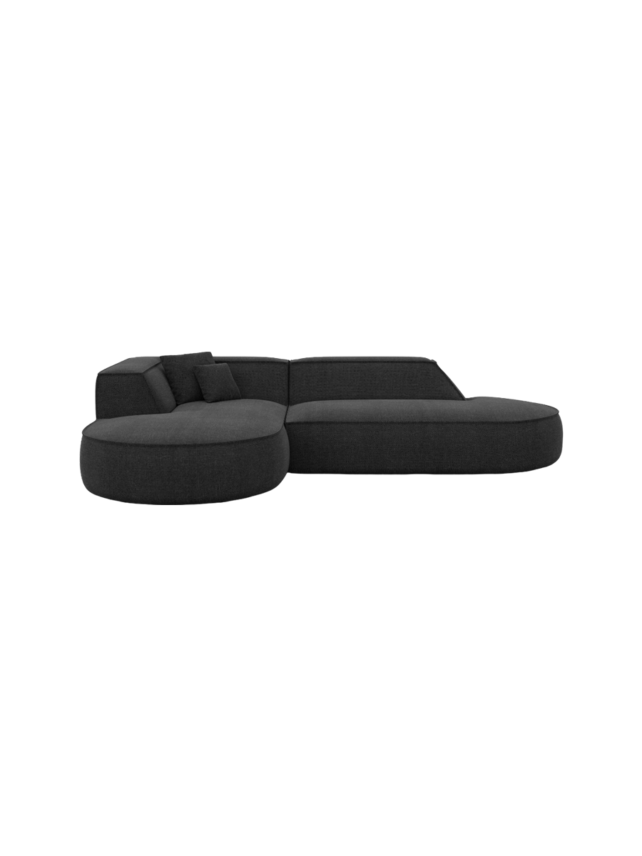 
4-Sitzer Design Ecksofa „Lorenza Lounge“ mit Strukturstoff-Bezug - Strukturstoff Beige / Eckteil links