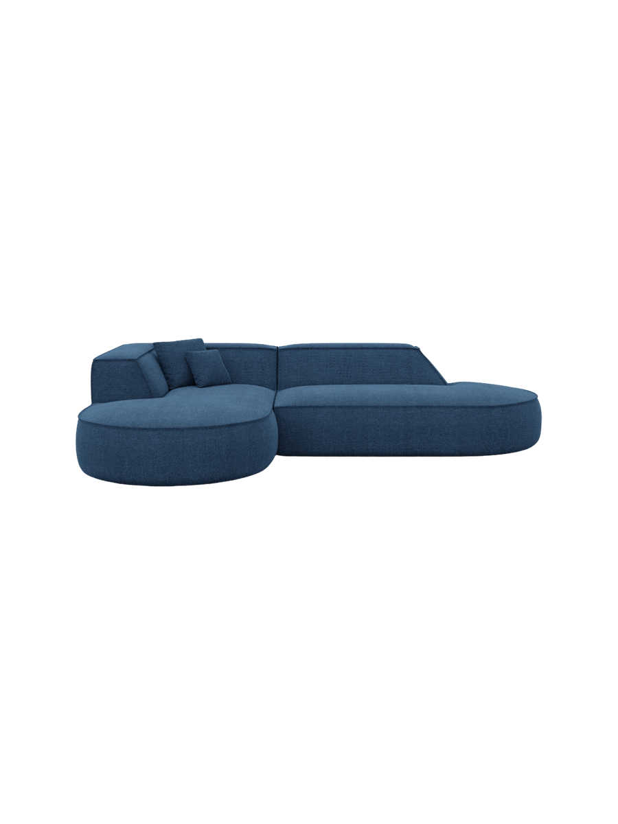 
4-Sitzer Design Ecksofa „Lorenza Lounge“ mit Strukturstoff-Bezug - Strukturstoff Beige / Eckteil links