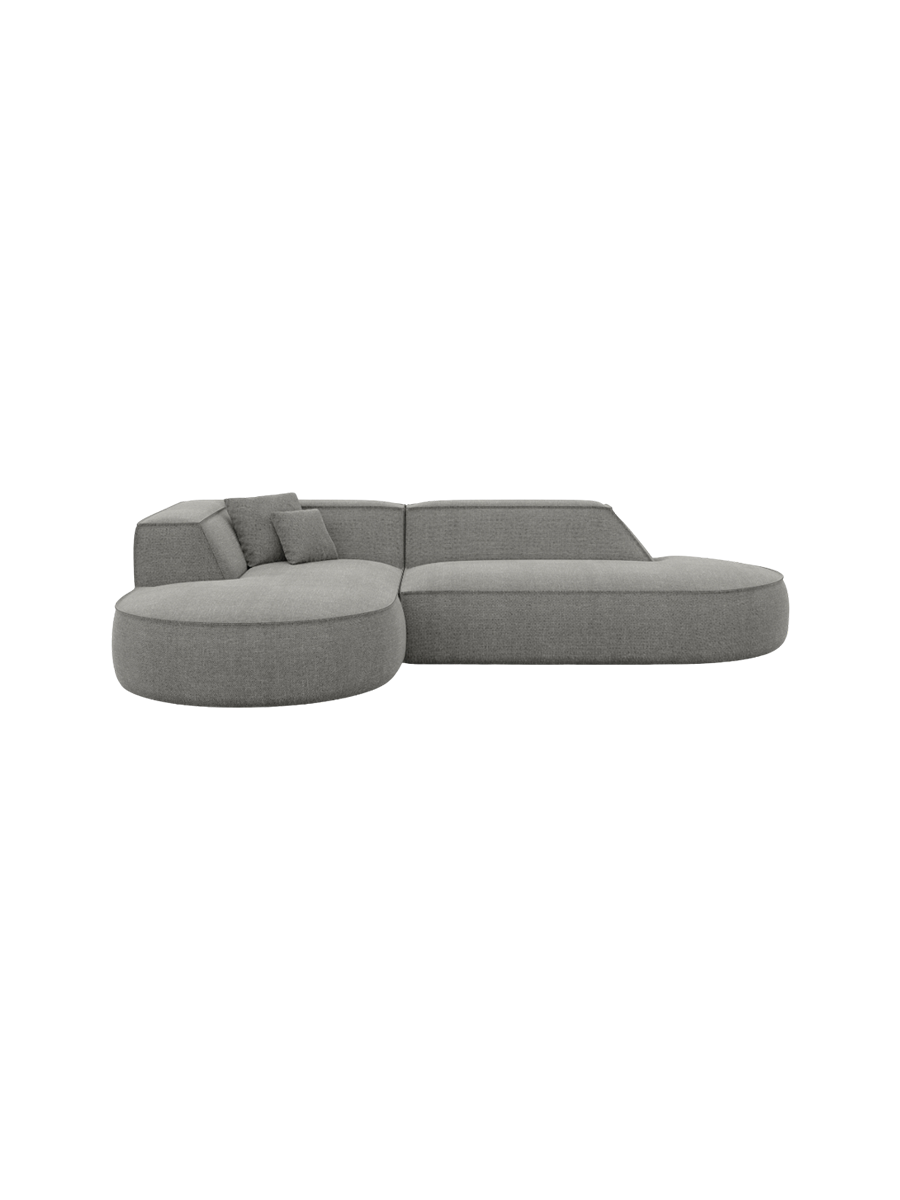 
4-Sitzer Design Ecksofa „Lorenza Lounge“ mit Strukturstoff-Bezug - Strukturstoff Beige / Eckteil links