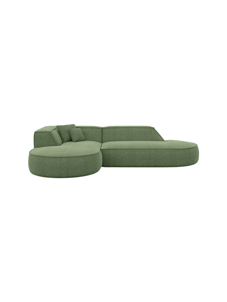 
4-Sitzer Design Ecksofa „Lorenza Lounge“ mit Strukturstoff-Bezug - Strukturstoff Beige / Eckteil links