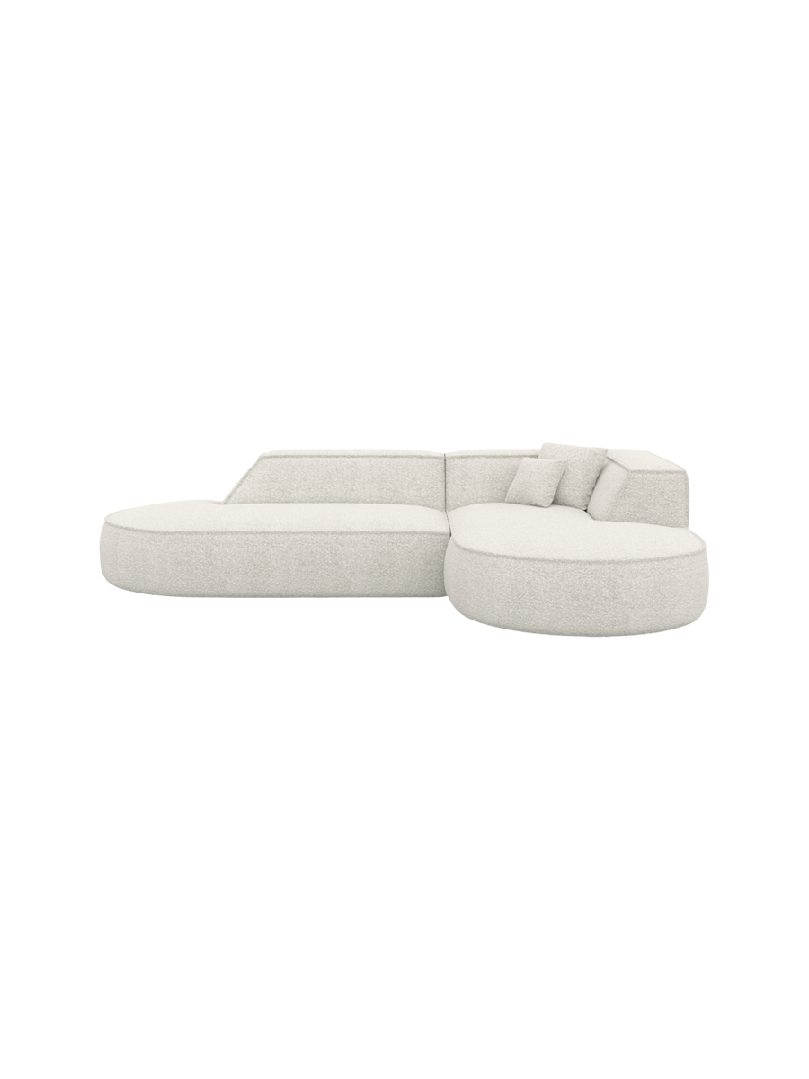 
4-Sitzer Design Ecksofa „Lorenza Lounge“ mit Bouclé-Bezug - Bouclé Graphit / Eckteil links